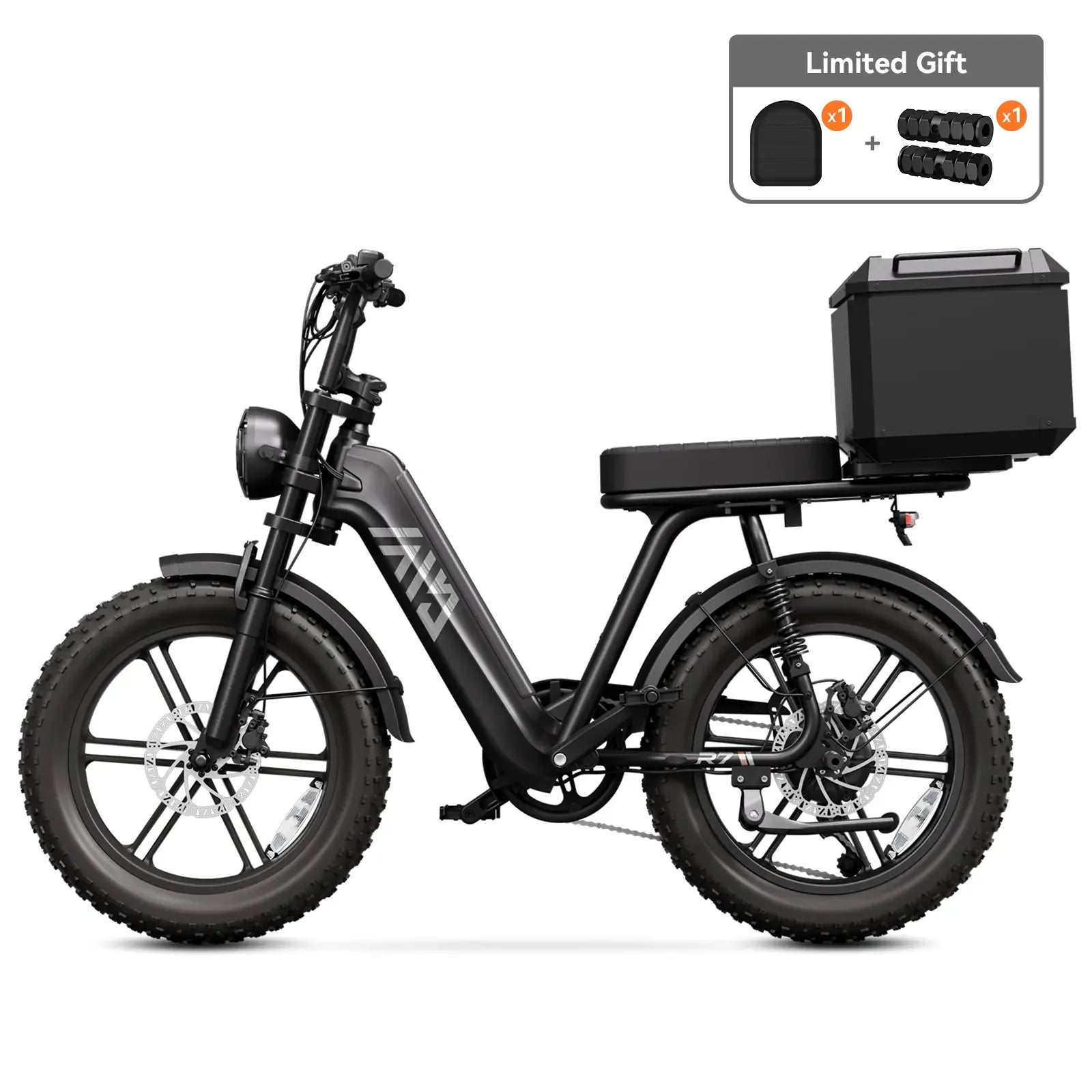 Raven X Pro 2 1500W Electric Cargo Bike – Moped Style, Full Suspension (2026 New Edition)